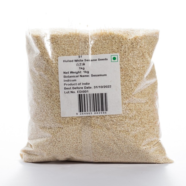 Hulled White Sesame Seeds (白芝麻)1kg Asian Food Online